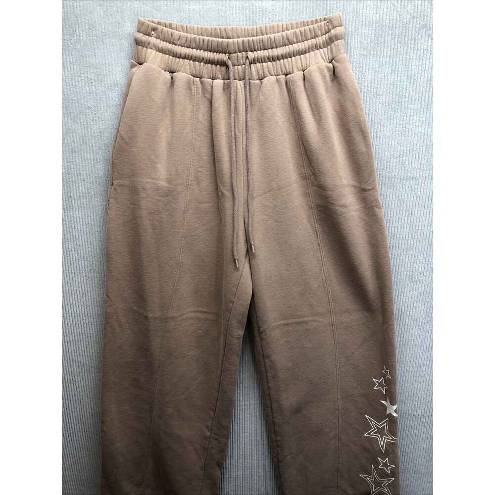 Celebrity Pink Joggers Size M Tan Graphic Stars Athleisure Streetwear